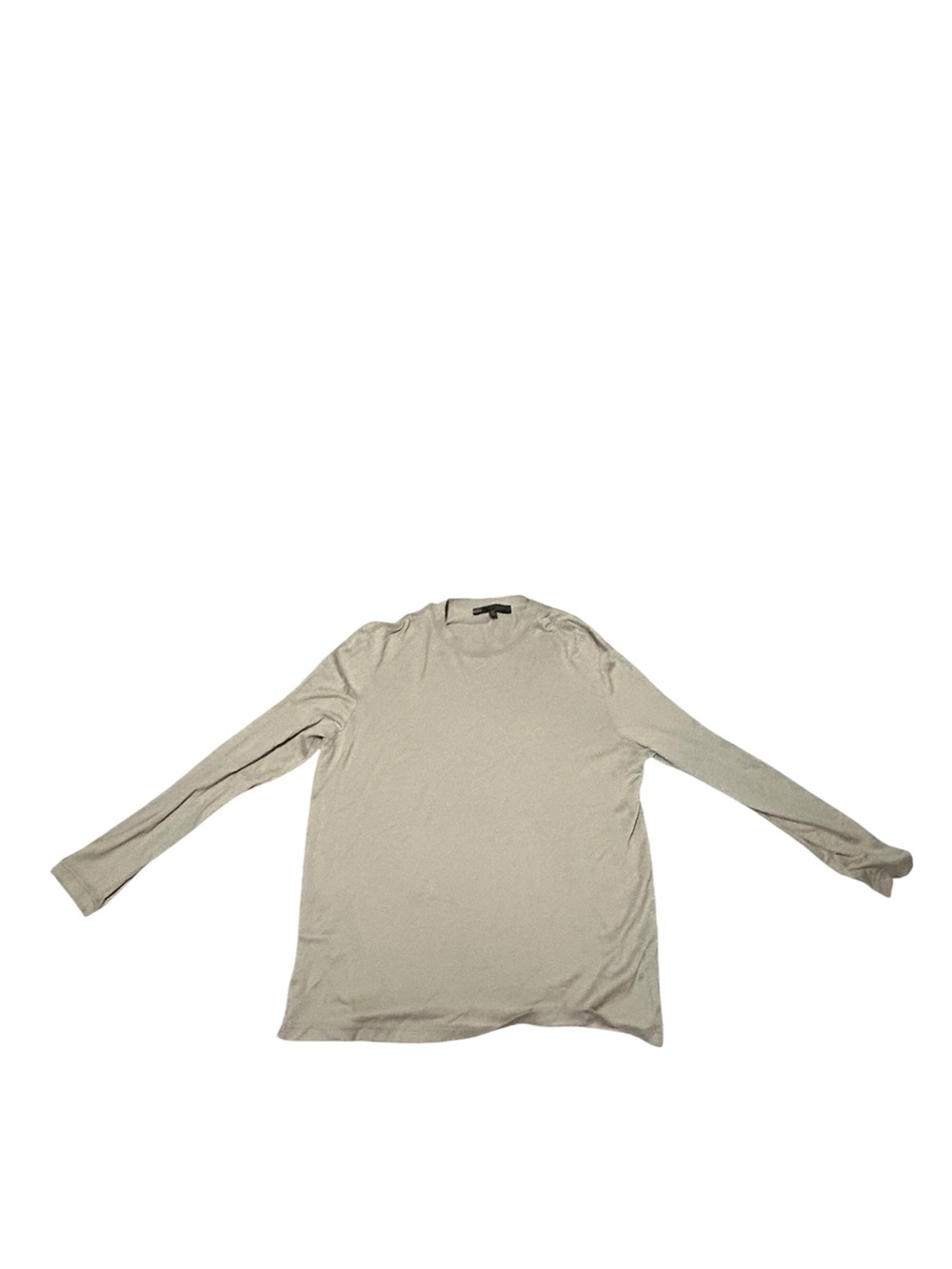 Robert Barakett Long Sleeve Crew Neck Beige Tan Shirt - Picture 3 of 6